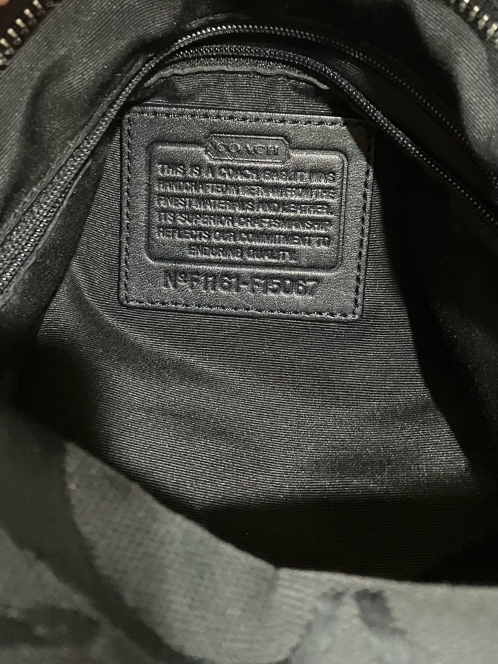 Coach Signature Black Shoulder Bag - Picture 6 of 7